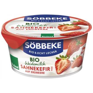 Weidemilch Sahnekefir mild auf Erdbeere, 10%