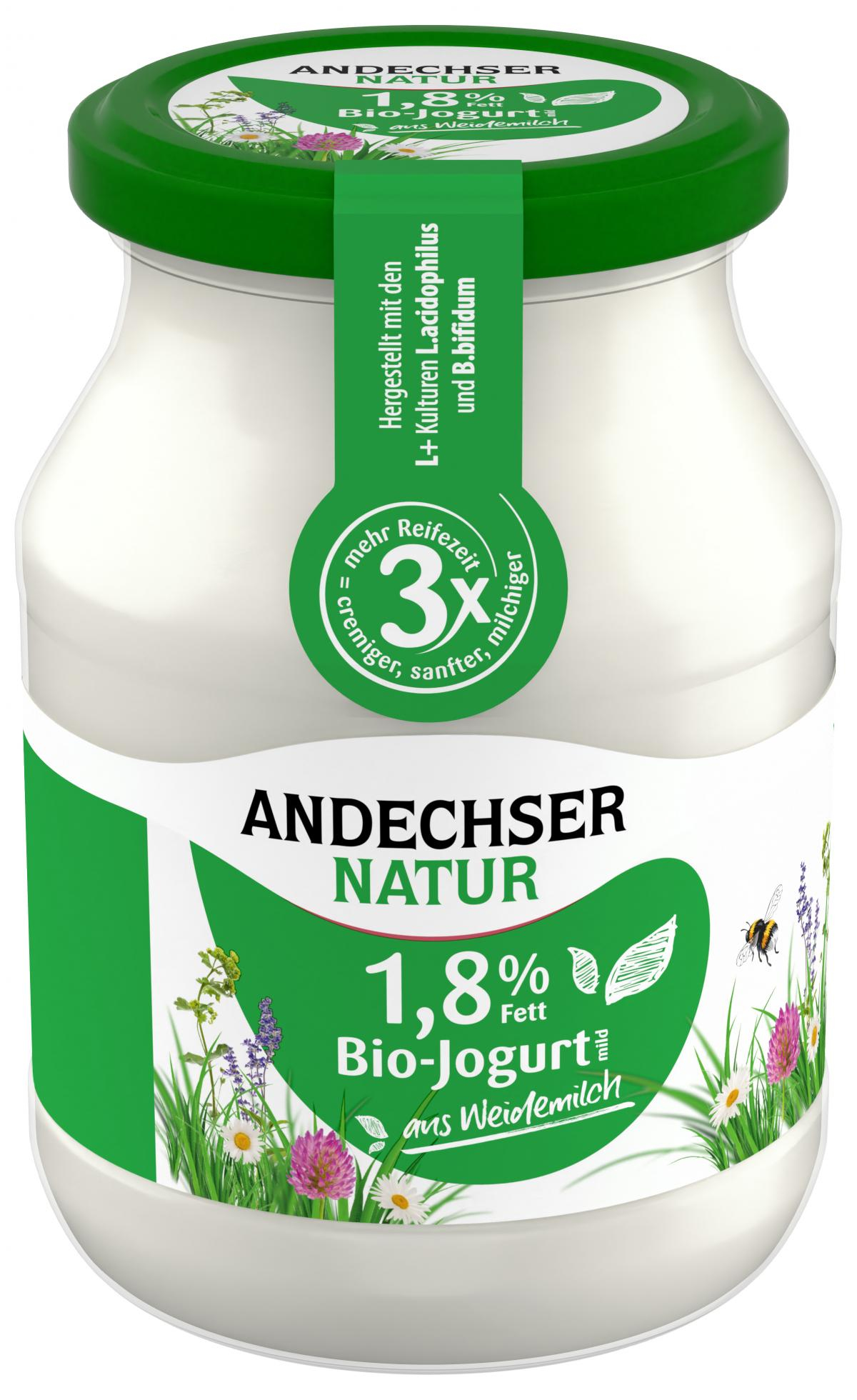 Fettarmer Joghurt mild Natur, 1,8% (Pfandglas)