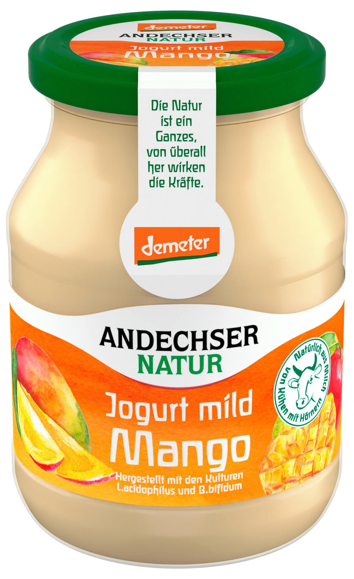 Joghurt mild Mango, 3,8%, Demeter (Pfandglas)