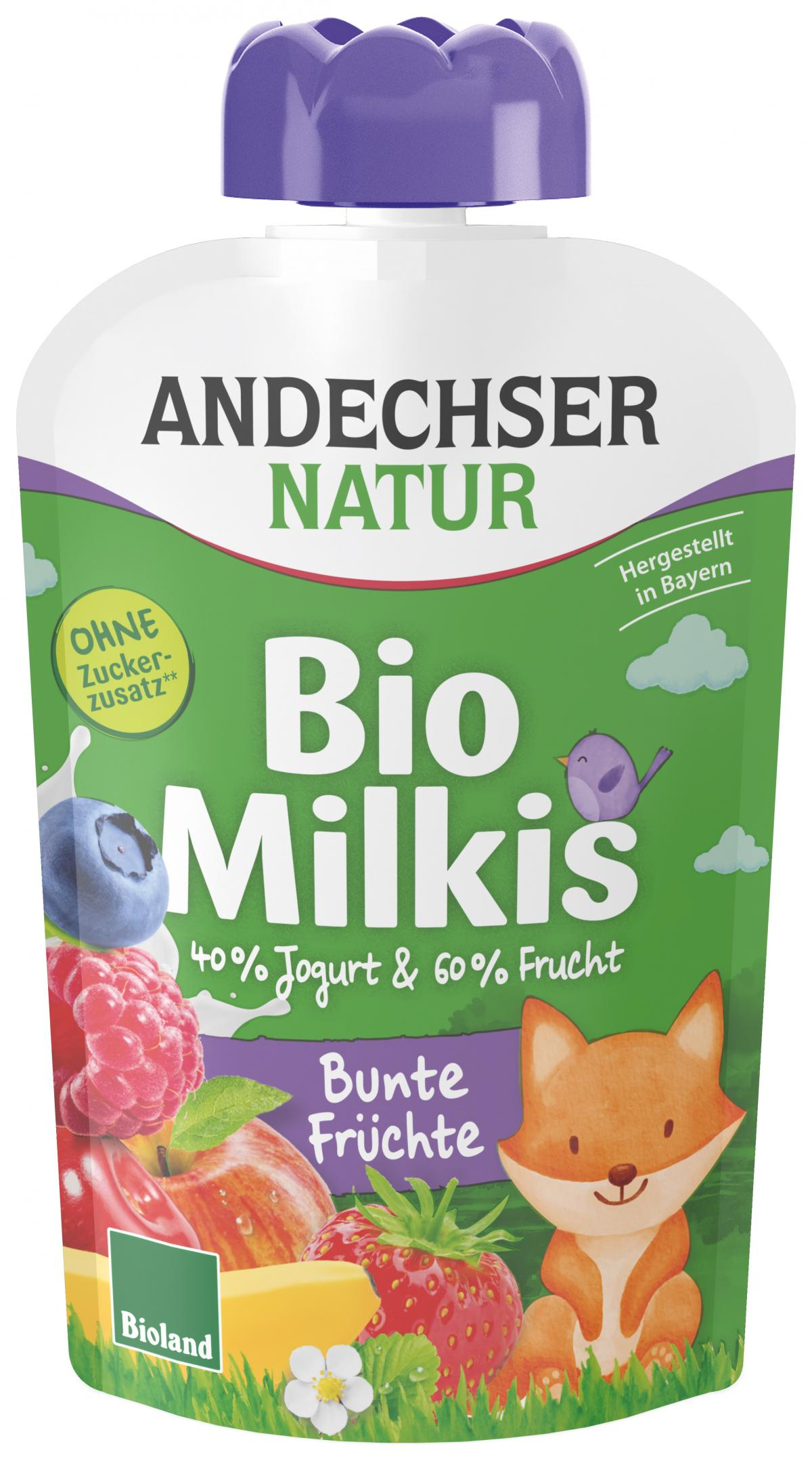 Milkis Bunte Früchte, 40% Joghurt 60% Frucht