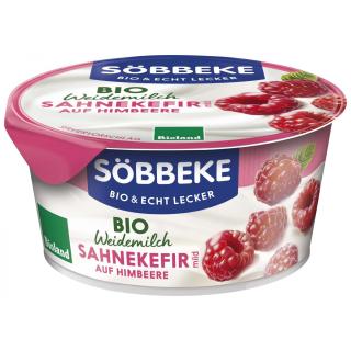 Weidemilch Sahnekefir mild auf Himbeere, 10%