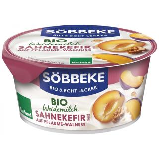 Weidemilch Sahnekefir mild auf Pflaume-Walnuss 10%