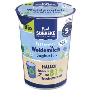 Fettarmer Weidemilch Joghurt Natur, 1,5% (Becher)